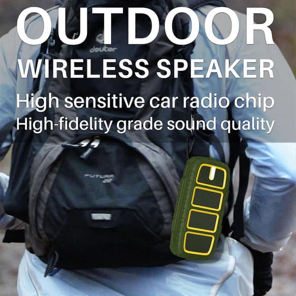 NewRixing NR-5018 Utendørs Bærbar Bluetooth-høyttaler, Støtter Håndfri Samtale / TF-kort / FM / U Disk Black