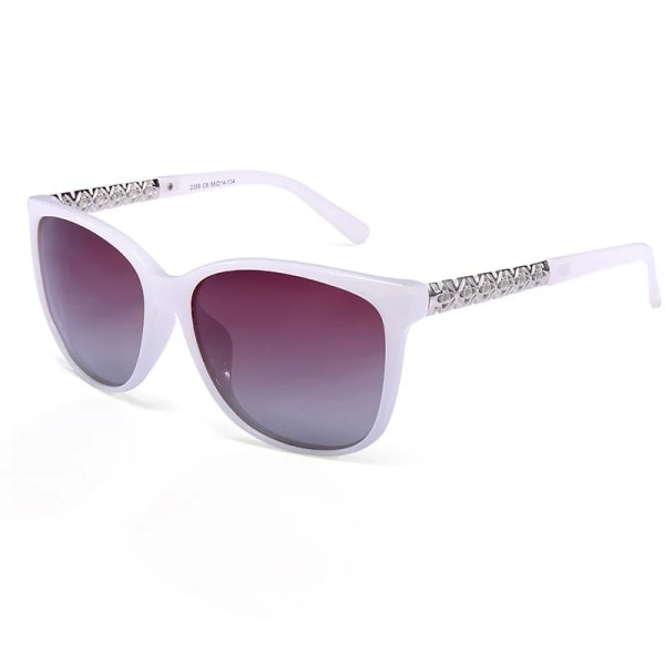 2023 Nye Trendy TR Minneramme Polariserende Dame Solbriller Polarisert Speil Strand Reise Viktig Produkt 2359-Hvit Svar 2359-White black