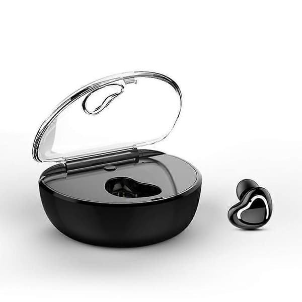 X7 Bluetooth 4.1 Mini Osynlig Trådlös Sport Bluetooth Hörlur med Laddningsbox Black