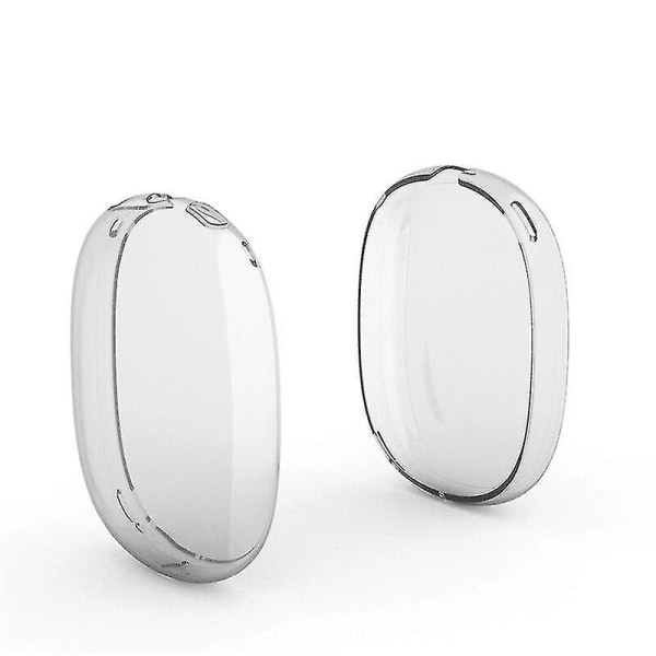 Kompatibel med Airpods Max Case Cover Skyddande öronkåpor - Kristallklart silver Transparent