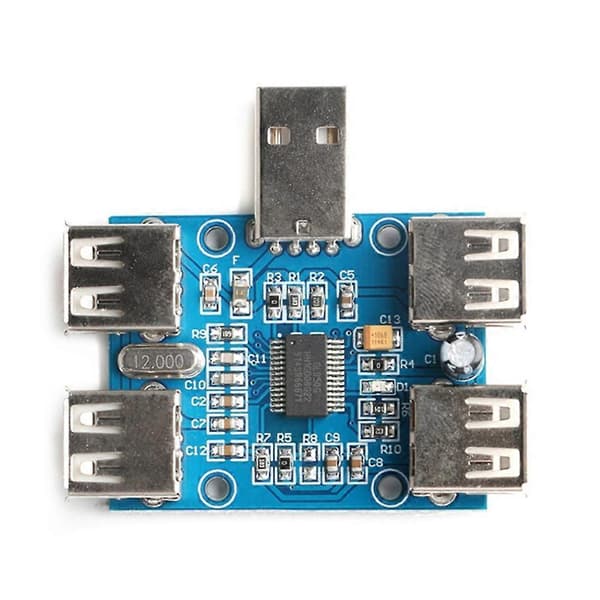 USB HUB USB2.0 Hub HUB 4-Port Controller USB-udvidelsesmodul GL850G-chip til USB-belysning og relaterede USB-enheder Blue