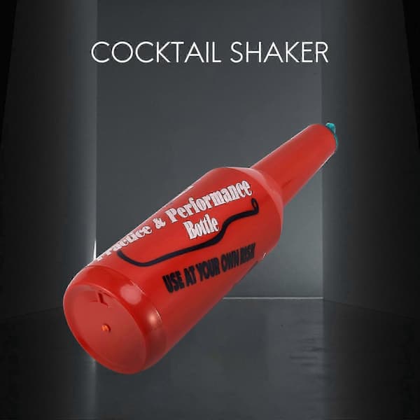 Flair Bartender Bartending Practice Bar Pub Flaska Vin Cocktail Shaker - Röd Plast 48