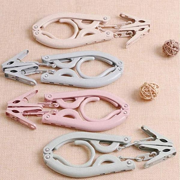 Travel Accessories: Portable Folding Clothes Hangers, High-Density PP Material Ensures Durability, Non-Slip Design Keeps Your Clothes Secure