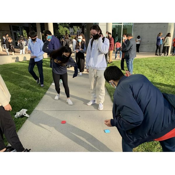 Medi Quick Squid Game Ddakji Spillsett, Dobbelkort Premiumversjon Blå og Rød Tradisjonelt Koreansk Brettspill (Ny Forbedret Dobbelkortversjon) XS XS square