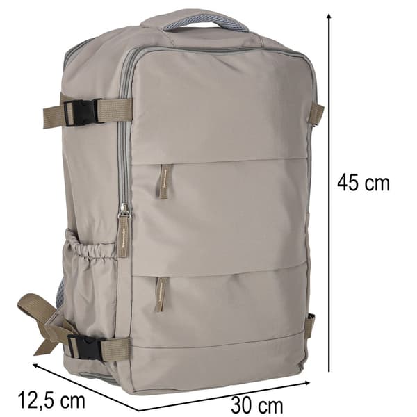 Kabinetaske til Ryanair & Norwegian – Rygsæk/Håndbagage 45 × 30 cm grå gray