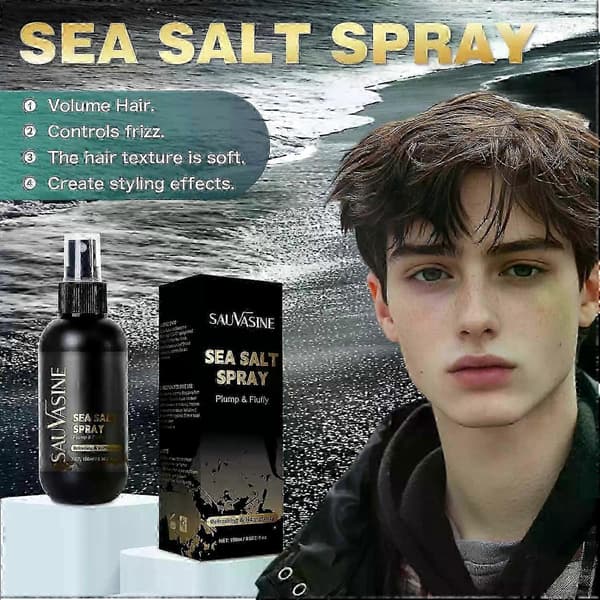 Baserad havssaltspray, finish havssalt för hår, volymgivande 1Pc