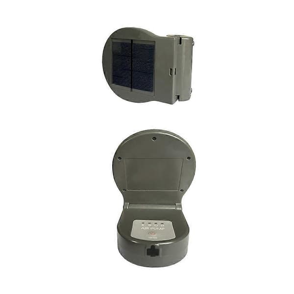 Solardriven dammluftare Luftsyrepump Vikbar Solvattenluftpump för9556