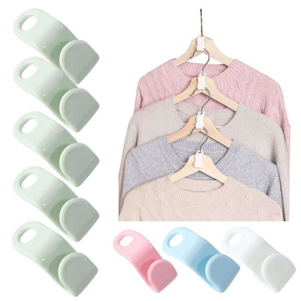 30-pak Tøjbøjle - Forbindelseskrog - Organizer MultiColor MultiColor 30-Pack