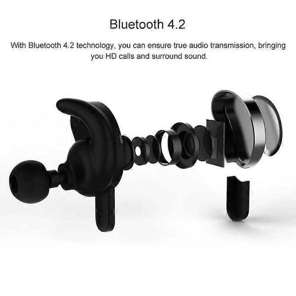 REMAX TWS-1 Halvmåneformet Bluetooth 4.2 Trådløs Bluetooth-øretelefon med ladeboks Gold