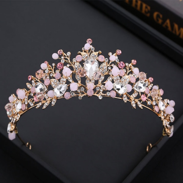 Tiara krystalkrone, tiara med rhinstenskam til brudekonkurrence Bryllupsfester Prinsessefester Fødselsdag krone pandebånd