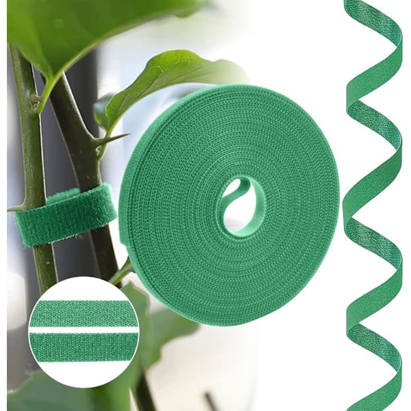 Grønt haveplantebånd (10 meter * 10 mm), tape selv plantebåndet