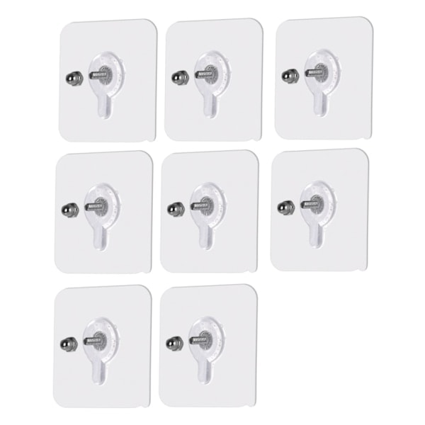 Självhäftande väggmonteringsskruv 8-pack Transparent 12 mm