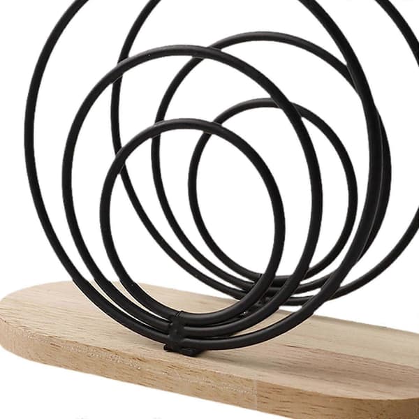 Servietholder Opretstående Vævsdispenser til Picnic Buffet Middagsborde Sektor sort black Circle