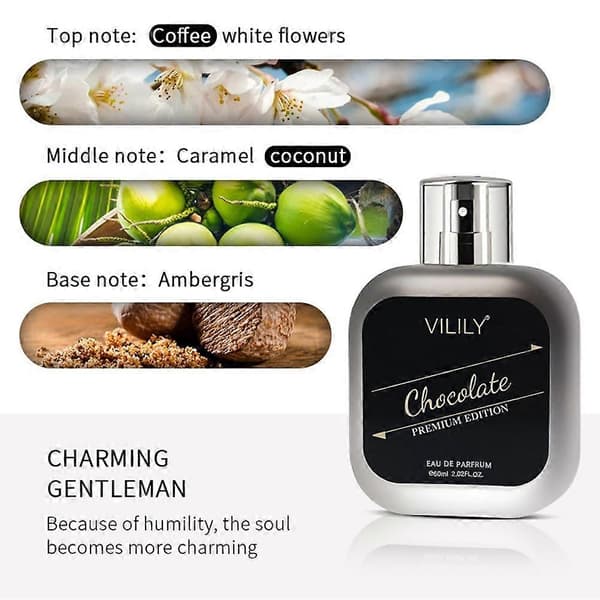 Vilily Men Gourmet Parfym 60ml Choklad Kaffe Kokos Träig Doft latte
