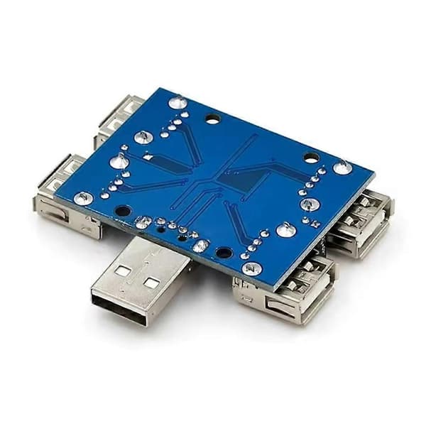 USB HUB USB2.0 Hub HUB 4-Port Controller USB-udvidelsesmodul GL850G-chip til USB-belysning og relaterede USB-enheder Blue