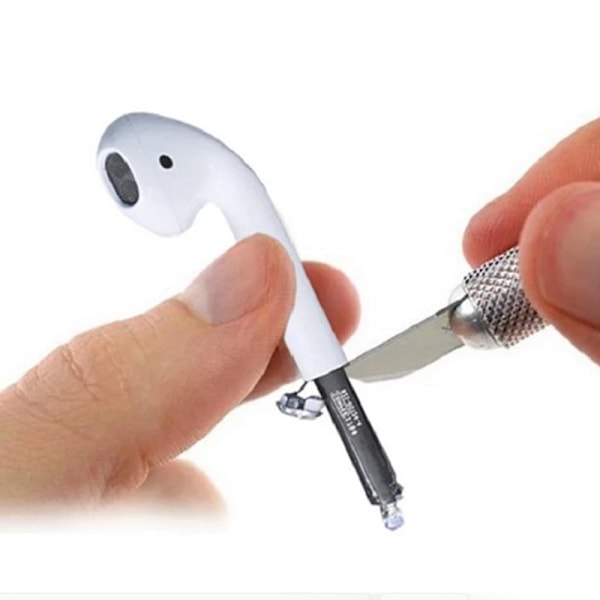 Erstatningsbatteri for Airpods 1 og 2 generasjons batteri Accu Black Black one size
