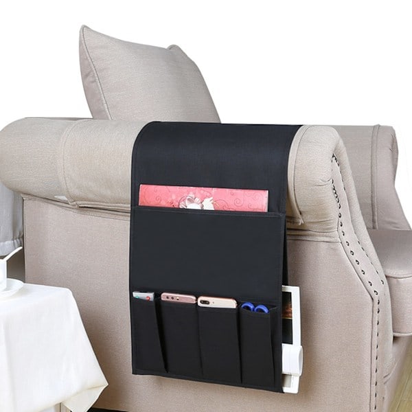 Sofa Armlænsorganisator Magasiner Fjernbetjeningsholder Vandtæt Taske Sofa Opbevaringstaske til iPad Mobiltelefon Bøger Lommetørklæder Snacks osv.