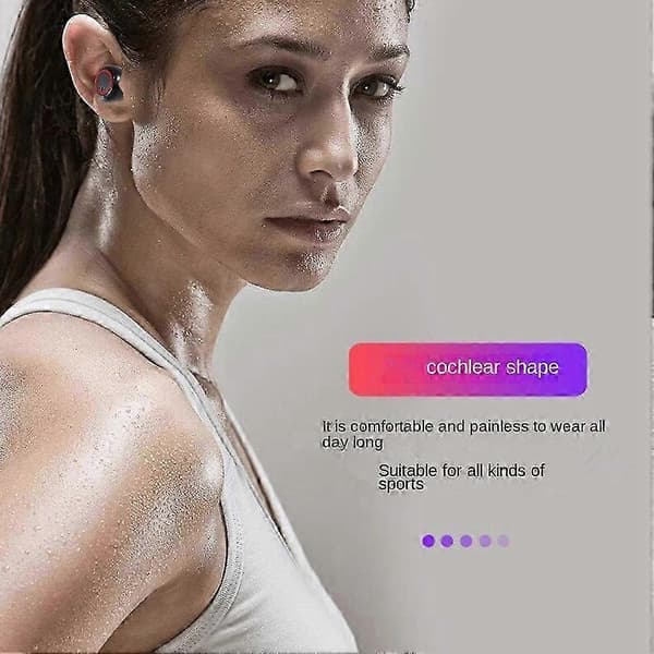 Bluetooth-headset Y10 Binaural Bluetooth-headset Y30 Bluetooth-headset med opladningsrum BlackWhite