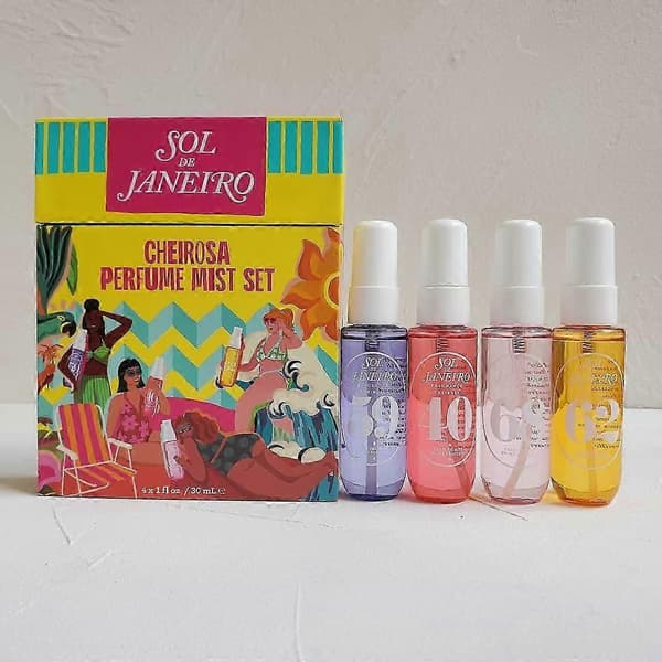 Brasiliansk Parfymesett 4x30ml Unik Langvarig Eksotisk Duft Gavekolleksjon-1a MULTI