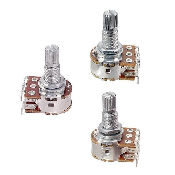 2-3-pack gitarrpotentiometer 18 mm axel ljudpotar för elgitarrbas 3 Pcs