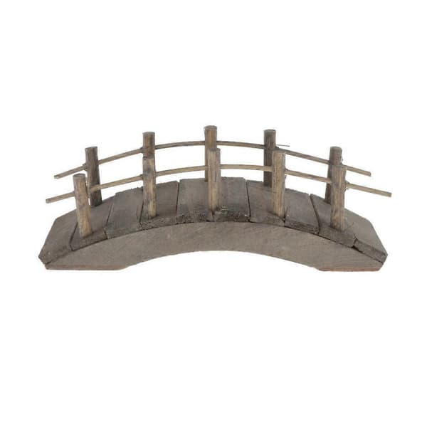 3x Miniatyr Träbro Figur /12 Dockhus Trädgård Mikrolandskap Bonsai