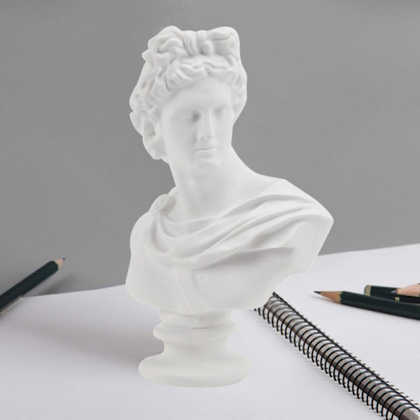15 cm gresk klassisk replika Apollo hode byste statue romersk statue mytologi skulptur figur for skisse modell kunst tegning harpiks håndverk ornamenter Apollo# 6 Inch