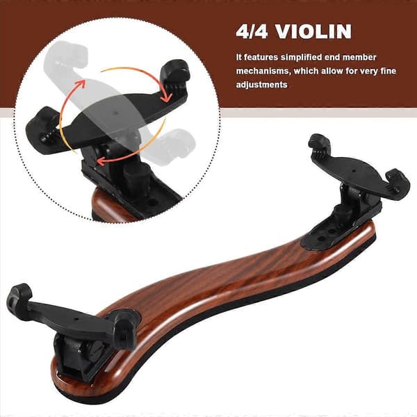 Violin Axelstöd Professionell 3/4 4/4 Justerbar Lönnträ Violin Axelstöd Violin