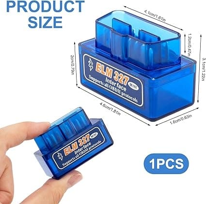 ELM327 Bluetooth Mini Fejlkodelæser / OBD2 - Bildiagnostik i Blå Blå blue