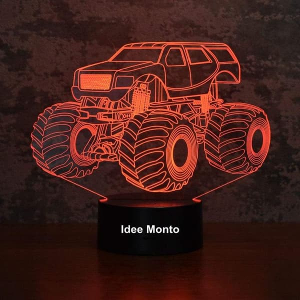 Nattlampa LED-lampor 3D-belysning Ljusguide Monste