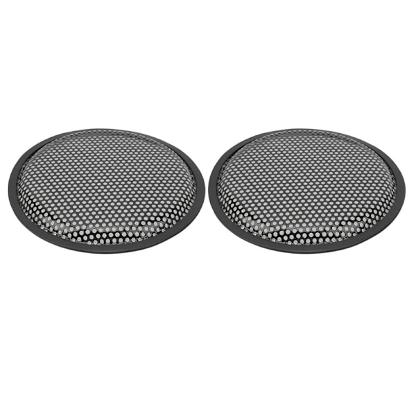 2 stk. Højttalergitter 8 tommer Bil Autocamper Sort Metal Jern Subwoofer Netgitter 0.3
