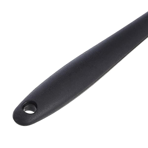 Amazon Basics Nonstick Varmebestandig Rektangulær Silikone Spatel Sæt, Tåler Opvaskemaskine, Fleksibel, 2 Små & 2 Store Spatler, Pakke med 4, Sort