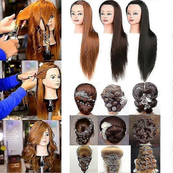 Mannequin Hode for Hårstyling og Farge Trening Praksis A with makeup