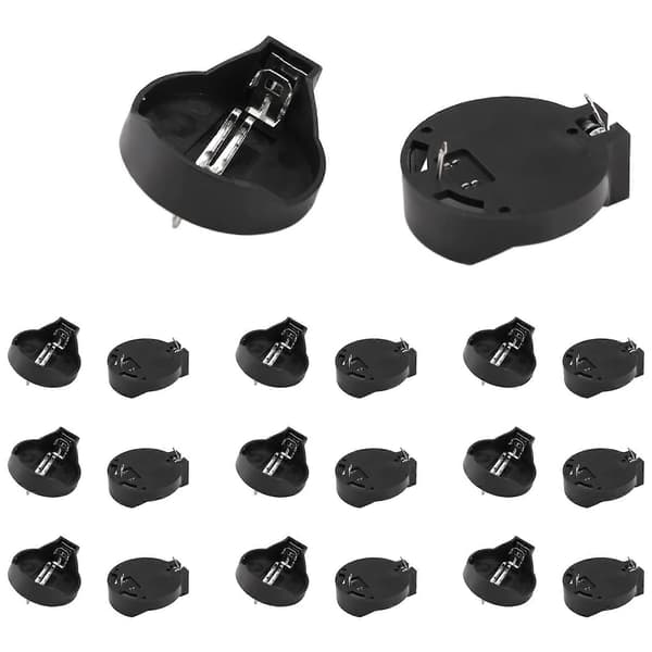 3V CR2032 CR2025 nappipariston pidikesovitin musta 20 kappaletta Black