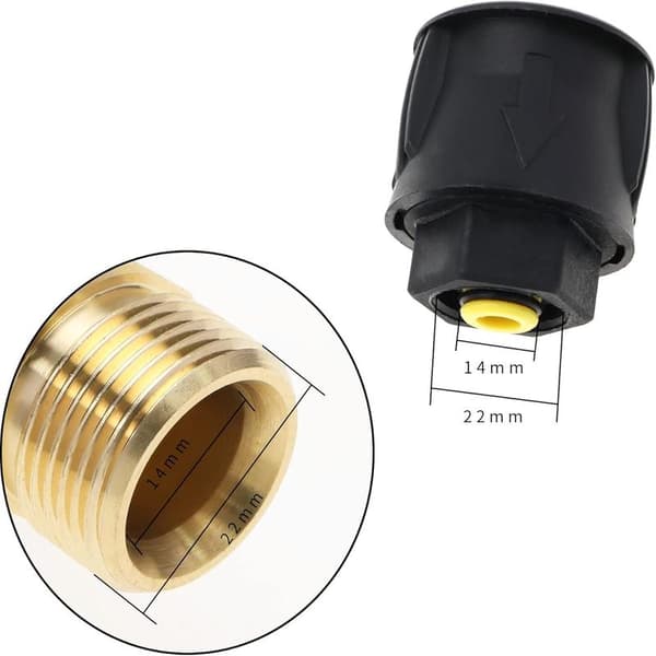 1 Set Högtrycks Snabbkoppling Ersättning Kompatibel med Karcher K2-K7 Snabbkopplingsslangar Plast Högtryckstvätt Slangadapter.