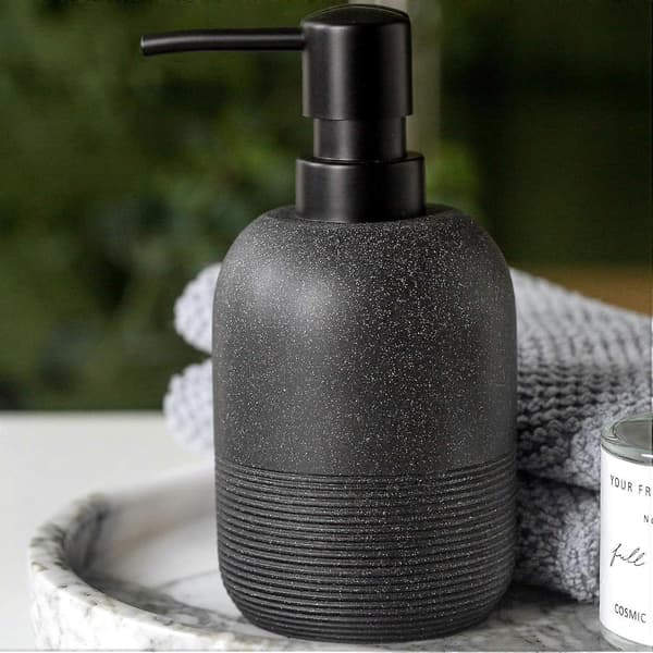 2 stk/sæt sæbedispenser sæt, håndsæbe lotion dispenser til badeværelse, til elegant badeværelsesindretning, dispenser til køkkenvask Black