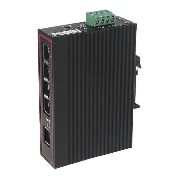 5-ports 10/100/1000m industriel netværksswitch DIN-skinne RJ45-interface DC5V-58V