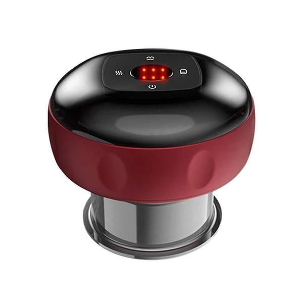 Elektrisk Cupping Massager Med Red Light Vibration Genopladelig Cupping Device