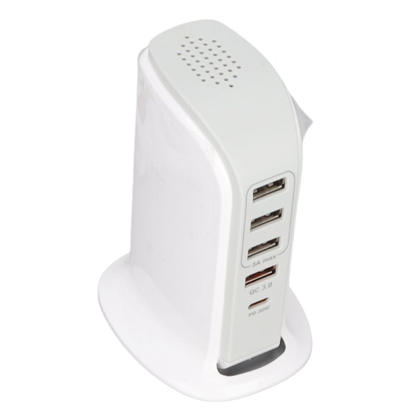 Puhelimen latausteline USB-latausasema Moniporttinen lataustorniteline Pikalataus matkapuhelimelle EU-pistoke 1