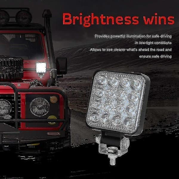 2024 4 stk LED arbeidslys 3 tommer 48W LED arbeidslys spotlight tåkelys -HGDMV