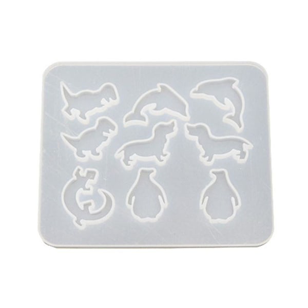 Earrings Silicone Mold Small Dinosaur Dolphin Earrings Pendant Epoxy Resin Mold