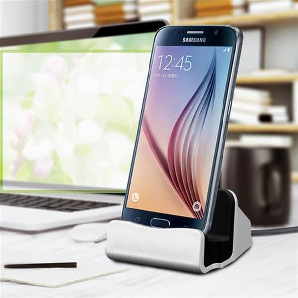 Micro USB Dockingstation Kompatibel med SAMSUNG Galaxy J6 Smartphone
