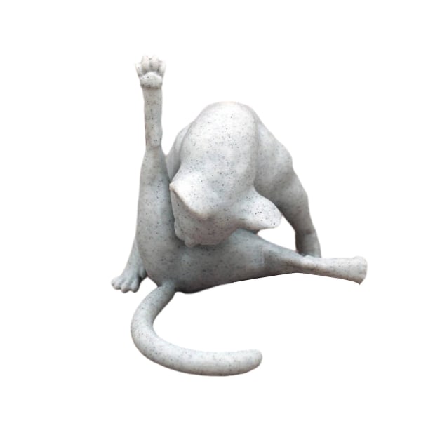 Morsom rumpa slikker kattefigur Levende utseende Katt Dekor Kunst Skulpturer Utendørs Hage Statue Hjem Ornament Tianyuhe