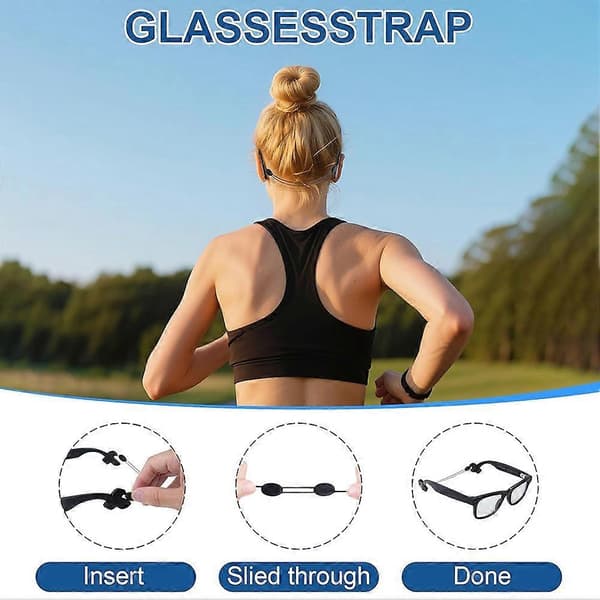 2 stk. justerbar brillerem til Ray-Ban/Oakley/Meta Gen 2 tilbehør, brilleholder til Meta Smart Glasses Black