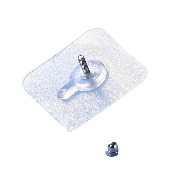 Självhäftande väggmonteringsskruv 8-pack Transparent 12 mm