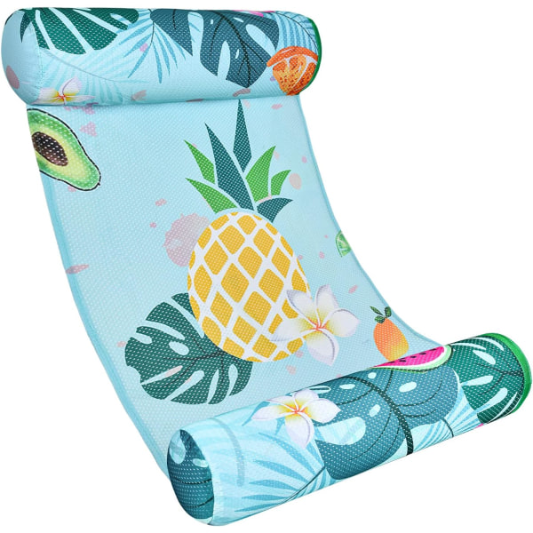 Ananas bassenghengekøyer - bærbar oppblåsbar svømmebasseng flytende hengekøye Slitesterk flerbruks flytende stol Drifter for sommerbassengunderholdning