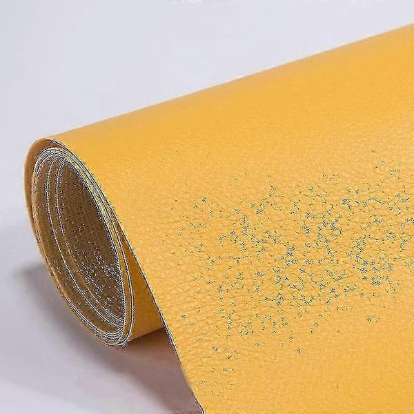 Læderreparationslap selvklæbende til sofa- og møbelridser Yellow 10*20cm