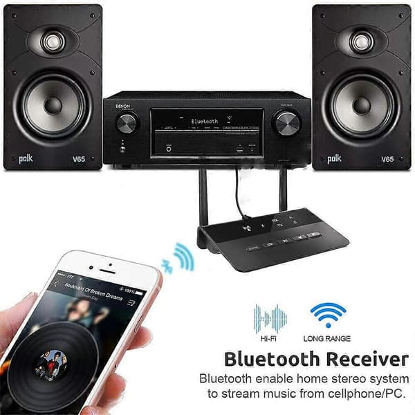 Langdistanse Bluetooth 5.0 sender/mottaker aptX HD lav latens lydadapter