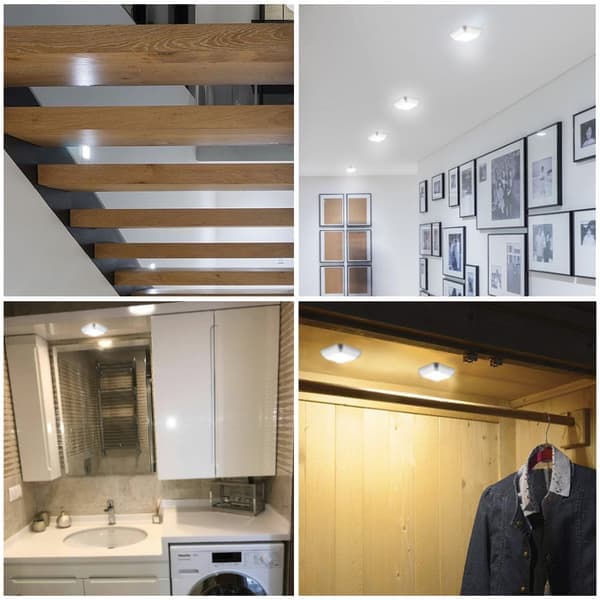 4 stk bevegelsessensor veggskaplampe