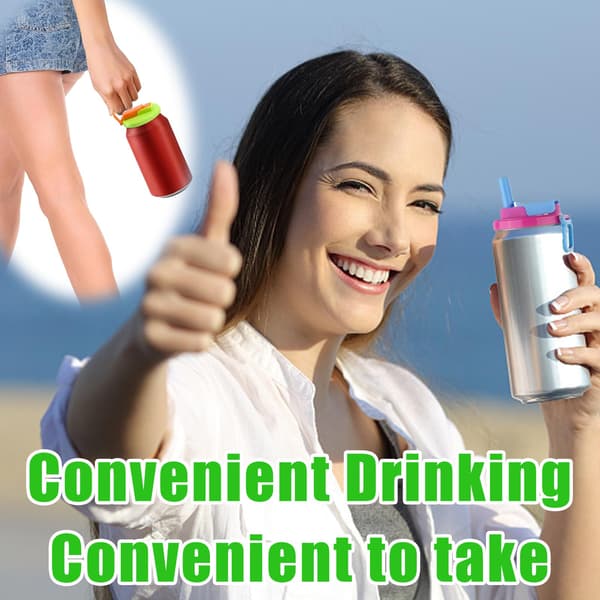 New hot-selling goods 2026-2027 2-pack can lids with straws, soda can lids, reusable decorations for beverage cans