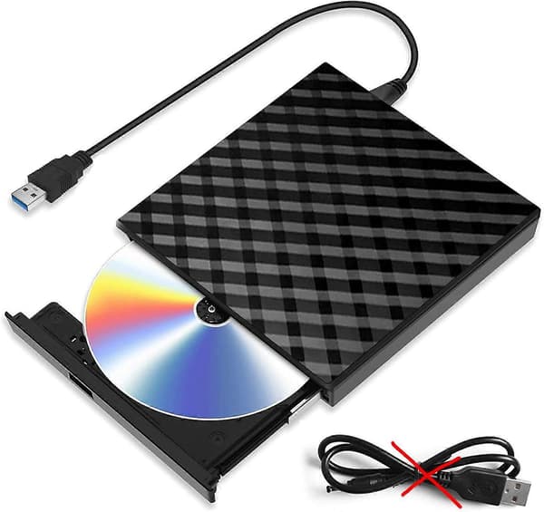 USB 3.0 Slim bärbar CD-läsare CD/DVD-RW-brännare TFUFR extern CD DVD-enhet